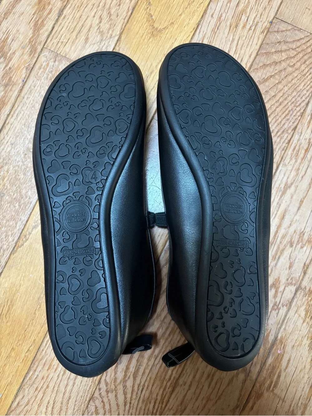 NEW Wonder Nation Girls Size 4 Black Mary Jane Flats Memory Foam Insoles